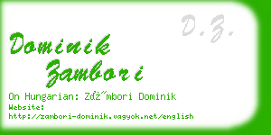 dominik zambori business card